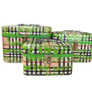3pc Luxury Graffiti Makeup Essentials Carrying Case-Cosmetics, Luggage,Makeup-Bag