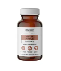 Just Ingredients Organ Complex Supplement with Freeze-Dried Bovine Organs Liver Brain Spleen Heart for Optimum Health & Mood Support