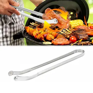 BBQ Sausage Turning Tongs,Stainless Steel Cooking Tongs,Hot Dog Tong,Multipurpose Bread Clip,Long Handle Grill Tong,BBQ Turning Tongs