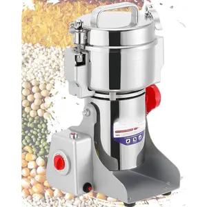 700g Grain Mill  Commercial  2500W Stainless Steel Electric Pulverizer Dry Grinding Machine for Wheat Corn Rice Pepper  Coffee Beans (700g Swing, 110V)