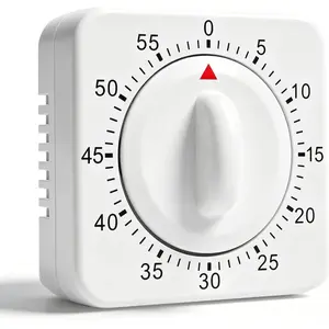 Large Size 60 Minute Mechanical Kitchen Timer - Visual Wind Up Timer Clock with Loud Alarm - No Batteries Required-Magnetic Backing, Timer for Classroom, Home, Study and Cooking