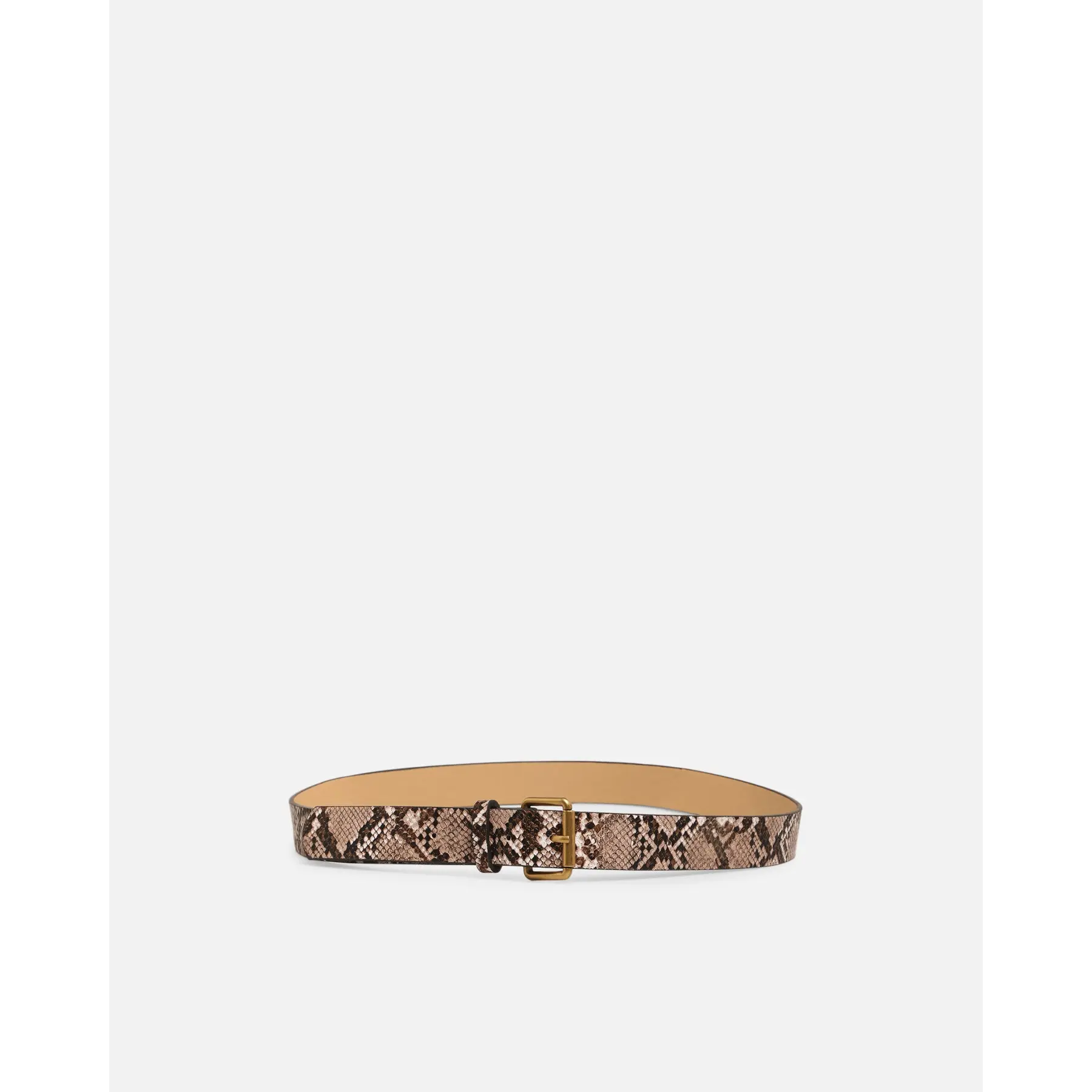 Saint Morta Snakeskin Belt Brown