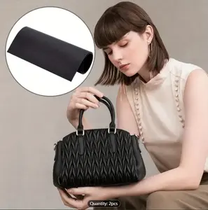 2pcs Plastic Bag Bottom, No Hole Rectangle Bag Bottom, DIY Bag Bottom Shaper, For Bag Making, Black, 60.5x20.5~21x0.15cm
