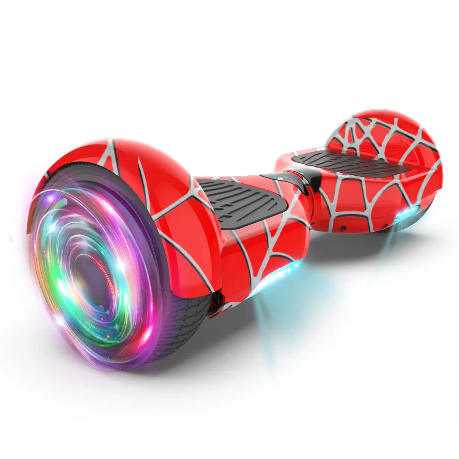 Hover Star Chrome Self-Balance Scooter with 120W Motor LED Flash Wheels Wireless Speaker 6-9MPH Max Speed 165lb Capacity 6" Tire Size (Kids Size)