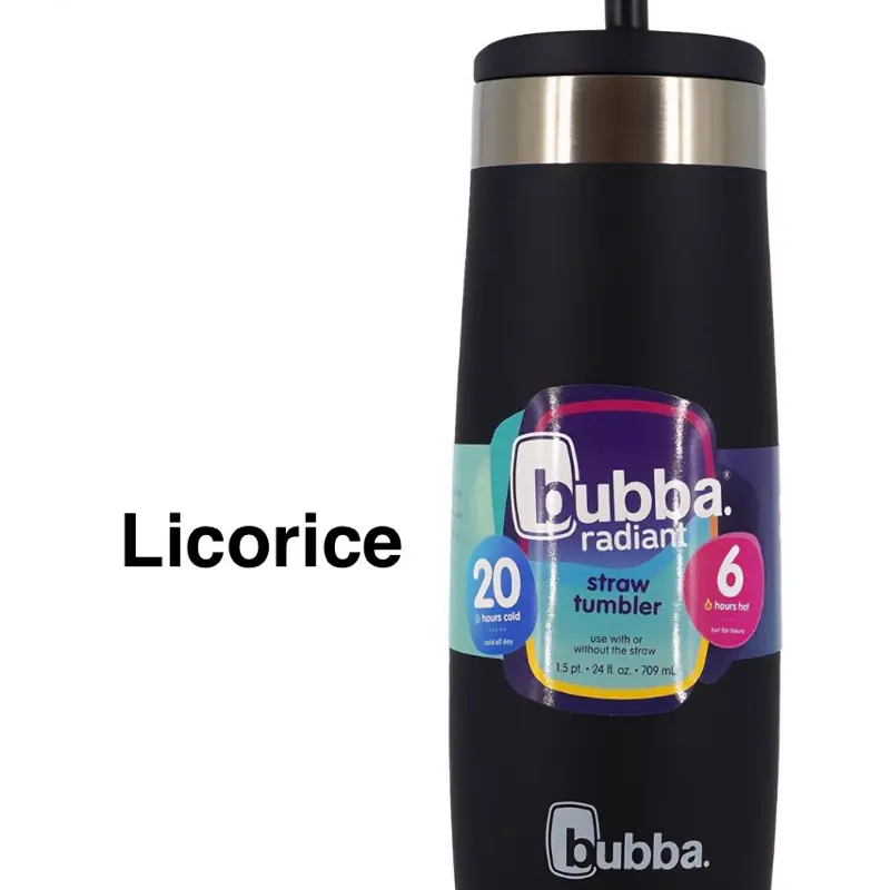 Bubba Radiant Vacuum Insulated Stainless Steel Tumbler with Straw 24oz - Available in Multiple Colors Water Bottles Flasks Drinkware Bottled Portable Mug