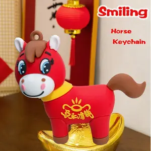 Party Table Decorations, Crying Horse Charm, Year of the Horse Mascot, Money Hanging Ornament, Couple Keychain, Backpack Accessory
