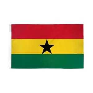 Ghana Flag Print Decorative Banner - 2x3ft Dye Sublimation Polyester Banner, for Home Decor, Outdoor Display, with Packaging