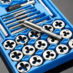 20/40pcs Metric Tap Die Tool Kit Set M3-M12 Screw Thread Taps, Durable Alloy Metal Hand Tools, Ideal for DIY Projects, Electric-Free Use