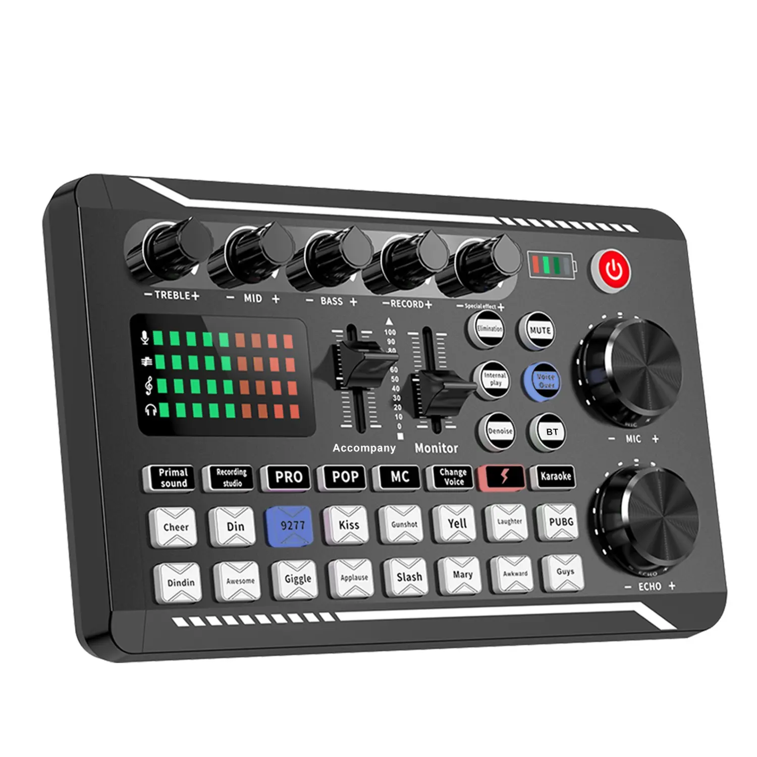Studio Grade External Sound Card Usb Audio Interface with Multiple Inputs for Professional Recording Streaming Podcasting