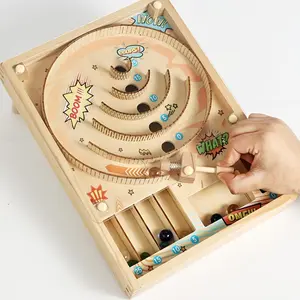 Wooden Marble Run 3D Maze Toy, Maze Board, Focus Training Interactive Parent-Child Desk Game, Educational Puzzle Toy for Kids