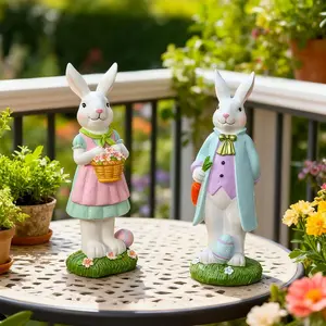 Resin Rabbit Figurine, 10.43 Inch High Rabbit Statue, Perfect Gift for Kids and Collectors, Spring Decor, Easter Home Decoration
