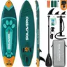 Ecofurnix Unisex Inflatable Paddleboard for Adults (10'6", 33-in Military PVC), All Skill Levels All-Round Board, Max 450lbs Load, Anti-Slip EVA Deck, 3 Removable Fins, Waterproof Pouch, Repair Kit, Carry Bag, Puppy Paw Design for Rivers, Lakes