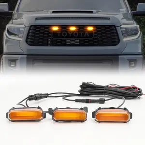 Amber LED Raptor Style Grille Lights for 2018–2021 Toyota Tundra TRD Pro | Plug & Play, Waterproof ABS, 15-Min Install