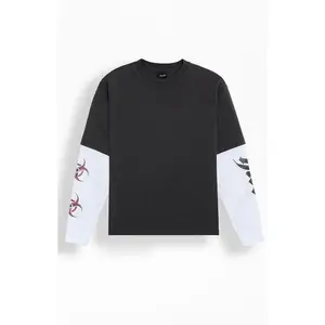 HUF Men's Leon Double Layered Long Sleeve T-Shirt - Multicolor