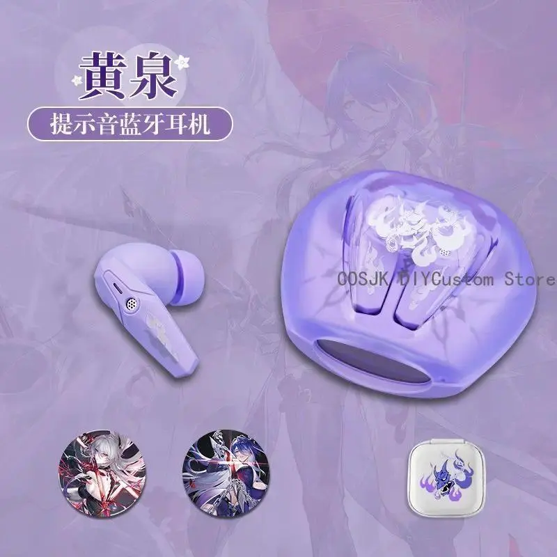 Honkai: Star Rail Acheron Anime Cosplay With Hints Voice Android General Ear Clip Type Wireless Bluetooth Earphones Gift