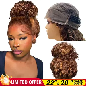 [ 22" Same 20" Price] Tiktok Hot Honey Blonde 360 Wig P4/27 Highlight Ombre Color Ashimary Invisi-Strap 360 Skin Lace Wig Water Wave Glueless Human Hair Pre Plucked Pre Cut Pre Everything