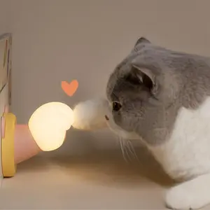 【Summer Vibes】Cute Cat Paw Night Light - Kawaii LED Touch Lamp, Soft Silicone Mood Light, Aesthetic Room Decor for Bedroom & Dorm, Unique Birthday Gift for Girls, Teens & Cat Lovers funky