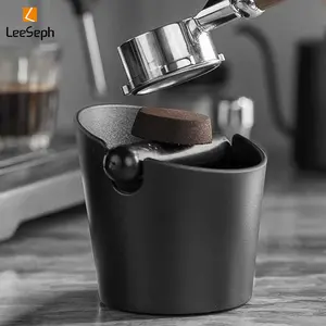 Leeseph Coffee Knock Box, Shock-Absorbent Espresso Knock Box for Barista Coffee Grind, Anti-Slip Espresso Dump Bin, Coffee Accessories