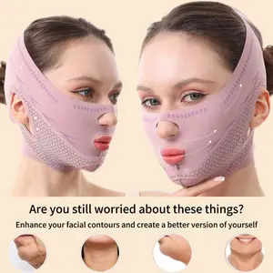 Graphene V-face Lifting Mask for Tighter Facial Contours Reduces Nasolabial Folds & Double Chin Comfortable Breathable Sleep Bandage