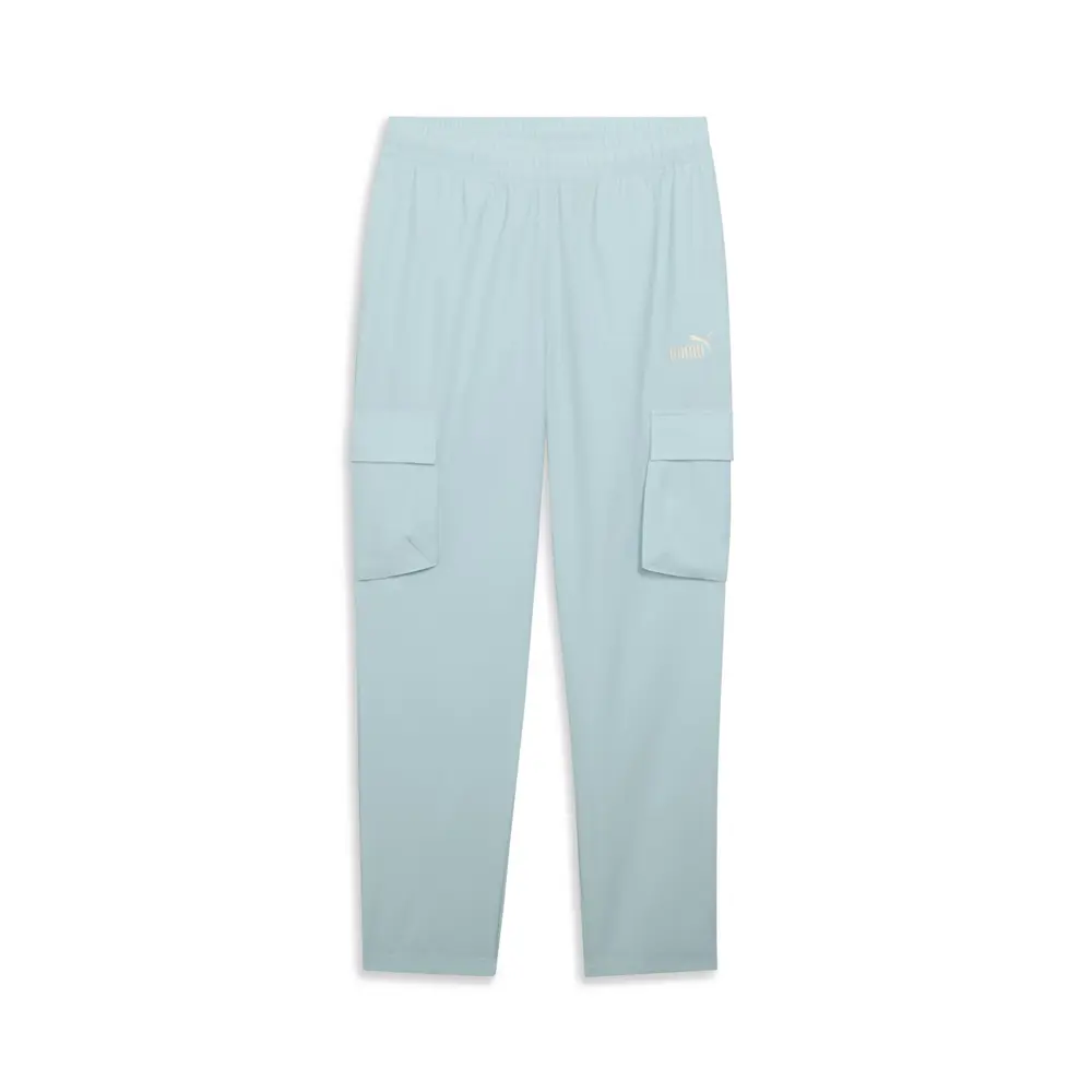 PUMA Womens Essentials Small No. 1 Logo Woven Cargo Pants Casual - Green