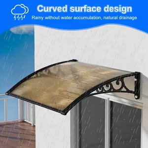 Door Awnings Exterior, Awning for Door Entrance, 31.5x47 Inches Awnings for Doors, Window Awning Canopy Exterior with Plastic Steel Bracket, UV, Rain, Snow Protection Door Awning