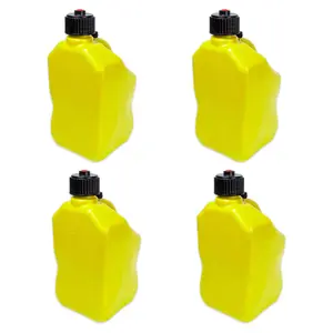 Bushman 4 Pack U-Jug Storage Jug, Portable Plastic Container, 5.5 Gal, Yellow