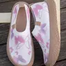 2026 New Women's Fashion Sneakers, Comfortable Round Toe, Butterfly Pattern, Casual All-Season Footwear, Easy-On Sport Shoes, Lightweight Slip Ons, Summer Flat, Walking Shoes