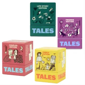 TALES Couple Edition And Family Edition - 150 Conversation Cards for Family Games, Dinners, and Gatherings - Perfect for Adults Teens and Kids - Prompts for Meaningful Connections
