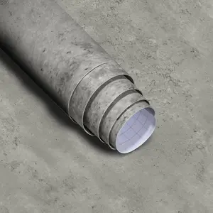 Cement Gray Contact Paper Concrete Peel Stick Wallpaper Industra Style Self Adhesive Wall Paper Waterproof Removable Decorative Mural Vinyl Film Counter Stickers for Bathroom Kitchen Cabinets