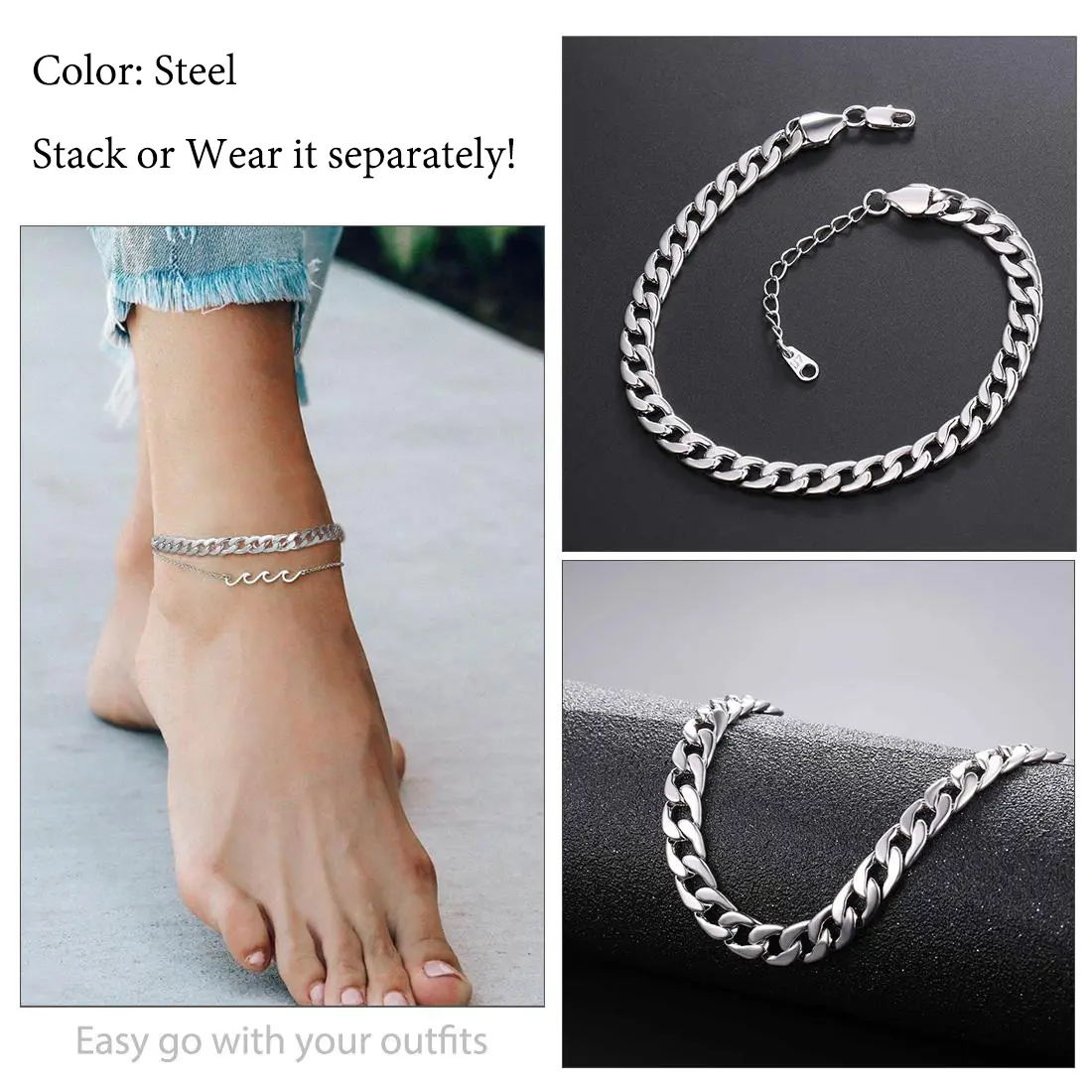 FindChic Simple Cuban Chain Link Anklet Ankle Foot Jewelry Golden Cuban Chain Anklet Foot Jewelry For Women Men Girlfriend Boyfriend FindChic Simple Cuban Chain Link Anklet Ankle Foot Jewelry Golden Cuban Chain Anklet Foot Jewelry For Women Men Girlfriend Boyfriend