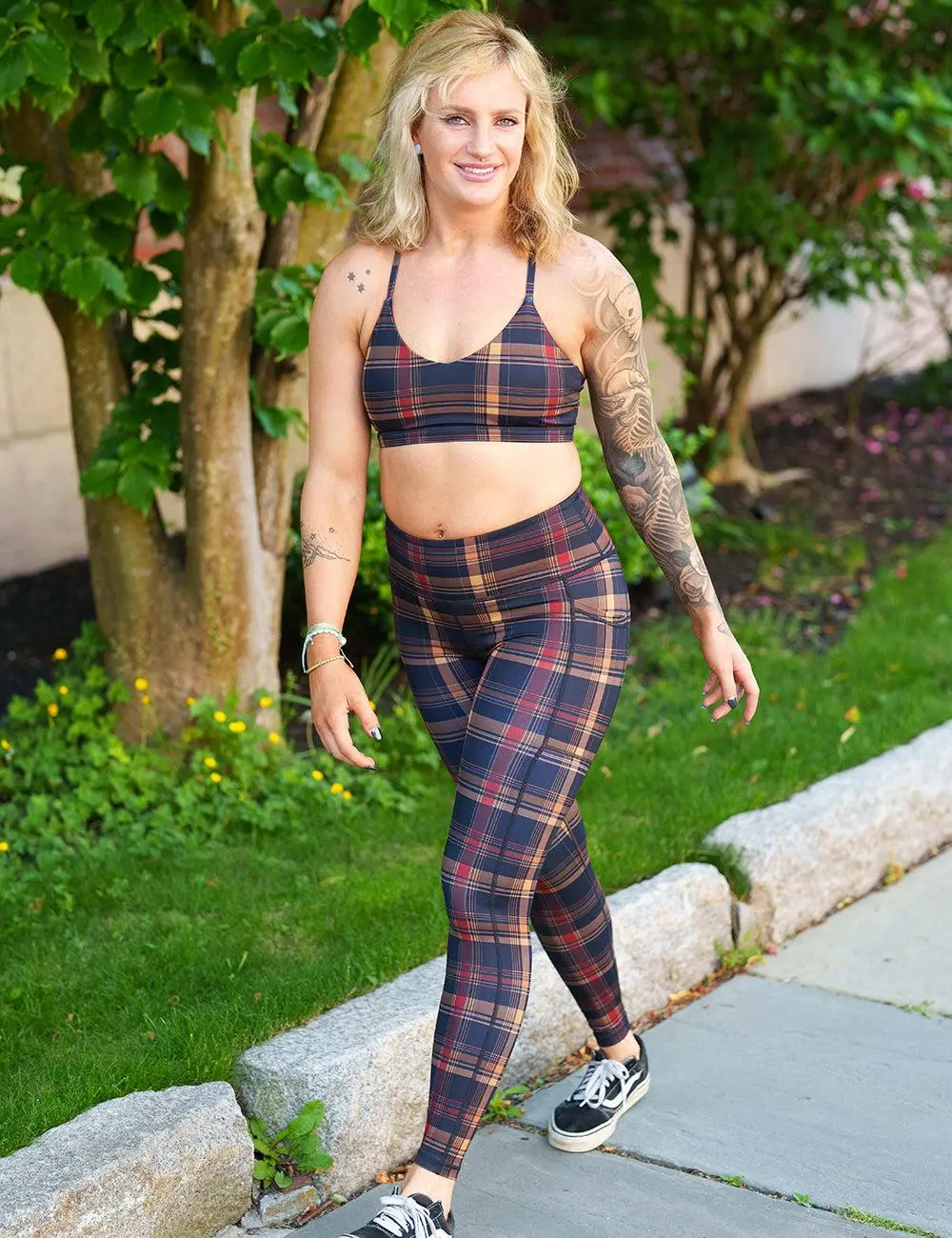 Women's Campfire Plaid Compression Leggings