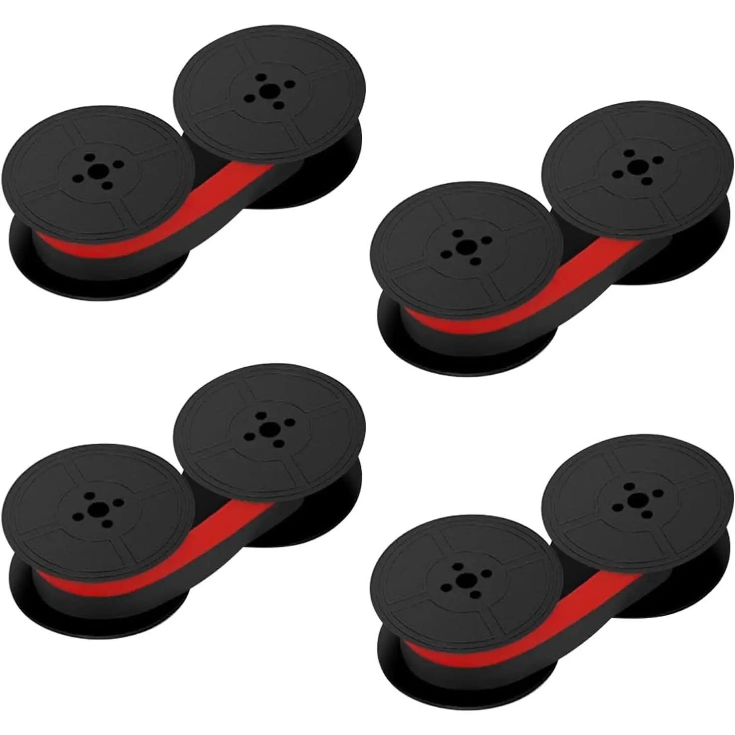 Universal Typewriter Ribbon  Spool  Typewriters Ribbon Replacement Compatible with  Typewriter (4 Black Red)