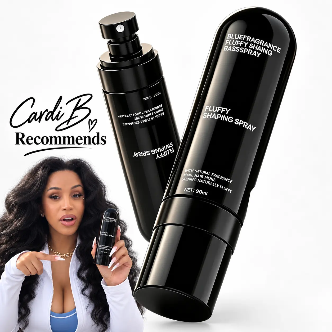 Peach-Scented Fluffy Shaping Spray for Fine, Flat Hair – Lightweight Volumizing & Setting Spray for Effortless Root Lift, Bouncy Natural-Looking Volume and Long-Lasting Flexible Hold essential clay 3-in-1 styling cream good igk behavior pomade