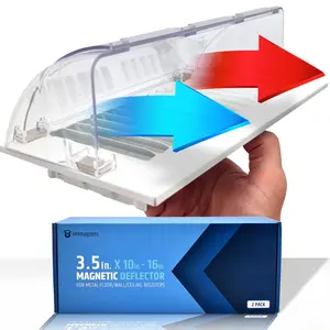 Powerful Magnetic Vent Air & Heat Deflector (2 Pack) for Ceiling, Floor and Wall - Will Never Fall Off - Adjustable from 9.2” to 16” - Super Strong Neodymium Magnets (Upgraded Design) | Patent Pending