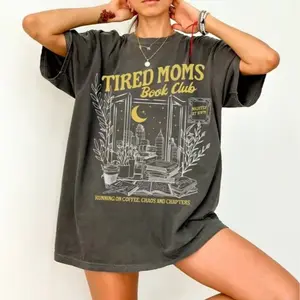 Tired Moms Club Tshirt, Bookish Things Booktrovert Tee, Book Lover Gifts, Fall Book Club Shirt, Book Swag Motherhood Shirt, Booktok Merch Homebody