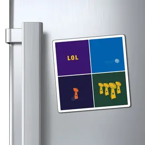 Bears Lions Vikings Packers Trophy Magnet Decor Magnetic Vinyl Matte Lightweight