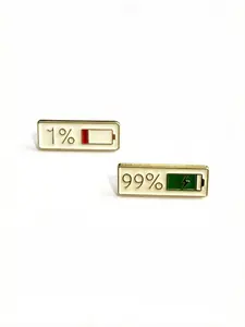 2-Pack Enamel Brooches Alloy Pin Set, Japanese Style Metal Badge Mini Collar Pins, Versatile Clothing Accessories