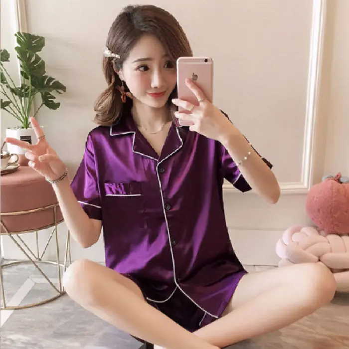 Short sleeved shorts   purple