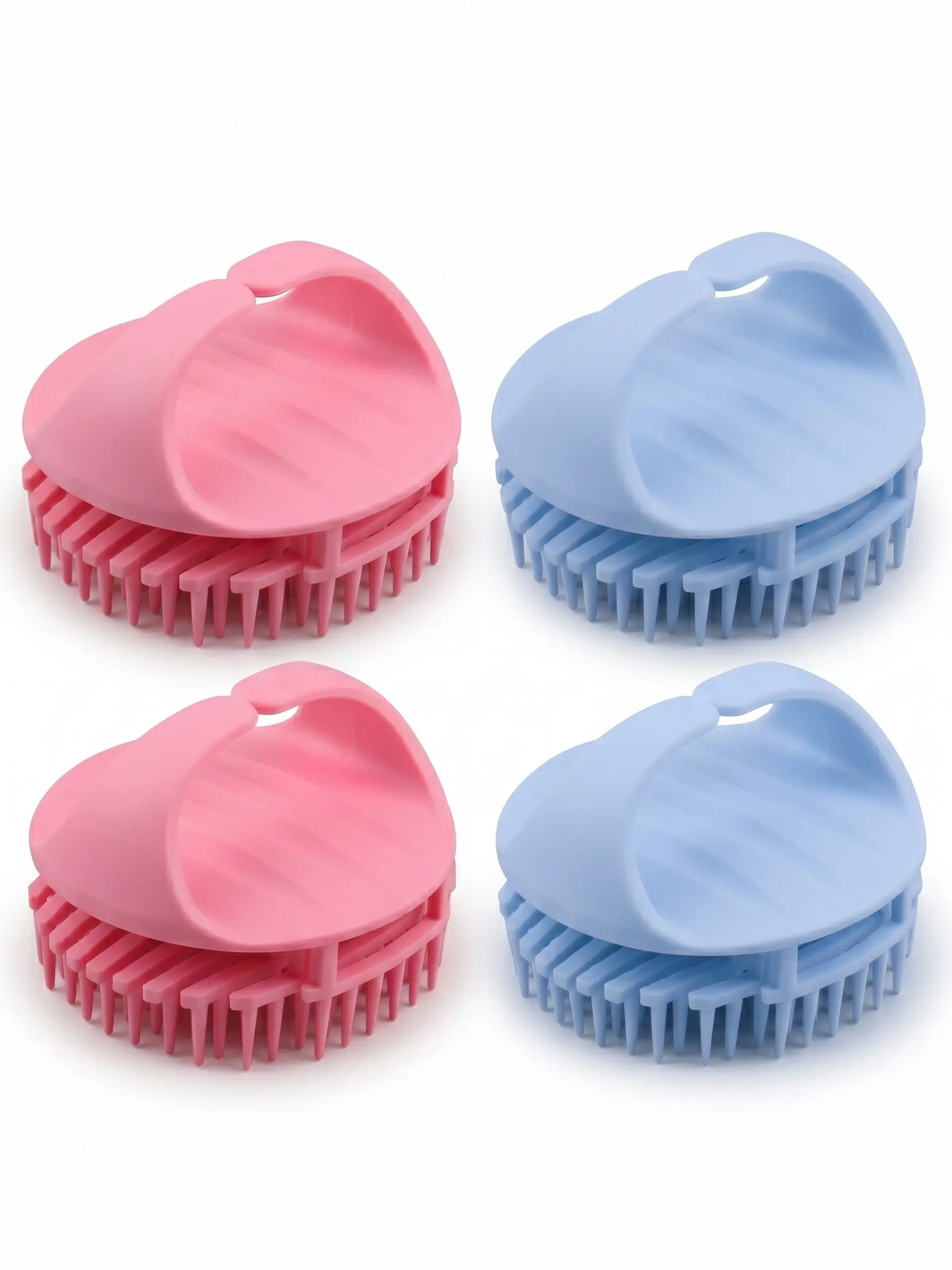 Silicone Scalp Massager Brush - Lightweight Waterproof Long-Nail Hair Washing Accessory, Wet-Dry Shower Exfoliating Tool for Deep Cleaning, Oily Scalp Care & Conditioning, Bathroom Home Supply Gift