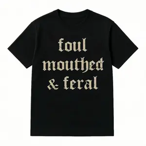 Vintage Foul Mouthed & Feral Shirt, Feral Unhinged Tees, Unhinged Women Oversized Graphic Tee, Retro Foul Mouthed & Feral Mom Tee T-Shirt For Men And Women