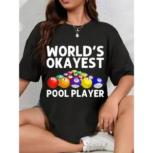 100% Cotton 8 Ball Pool Gift Billiards Accessories & Stuff Funny Billiards Art For Men Women Billiard Lover Pool Player T-Shirt