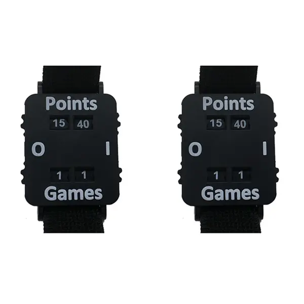 2-Pack Universal Score Keeper Wristbands - Durable, Comfortable Plastic Portable Ball Tracking Watch with Adjustable Strap and High-Definition Display