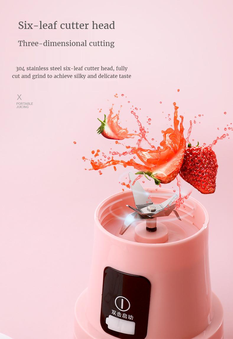 450ML Mini Portable Blender Mixer Cooking Appliances Food Processor Food Mixers Smoothie Blenders Cup Juicers Kitchen Appliance