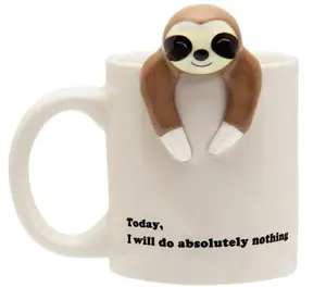 Funny Sloth Coffee Mug - Cute Sloth Gifts For Coworkers Women & Men - White Elephant Gifts for Adults, Funny Office Present