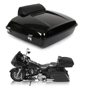 ECOTRIC 5.5" Razor Tour Pack Trunk Luggage w/Backrest Compatible with 2014-2024 Harley Davidson Touring Models Trunk Tail Box