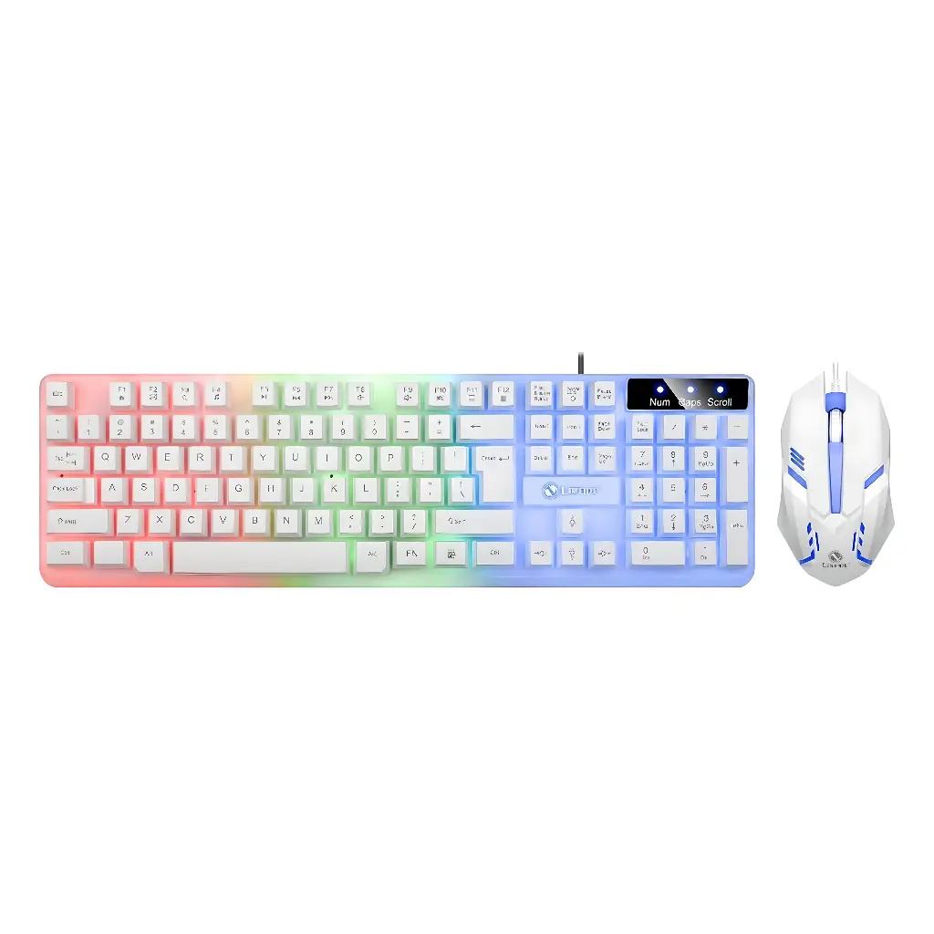 High-Quality 7-Color LED Gaming Keyboard and Mouse Set
