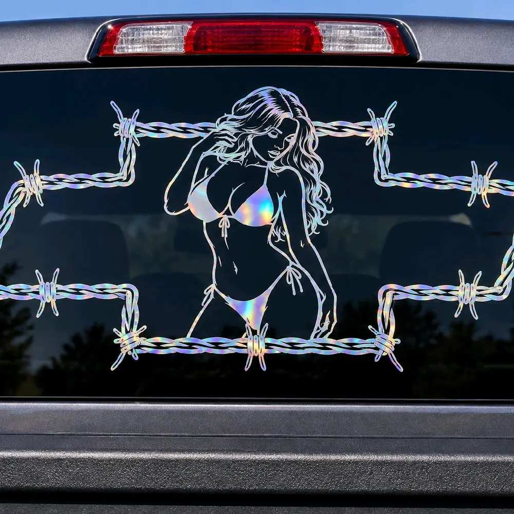 Bobwire Chevy Car-Truck Decal, Swim Suit Edition Blue Collar Sticker