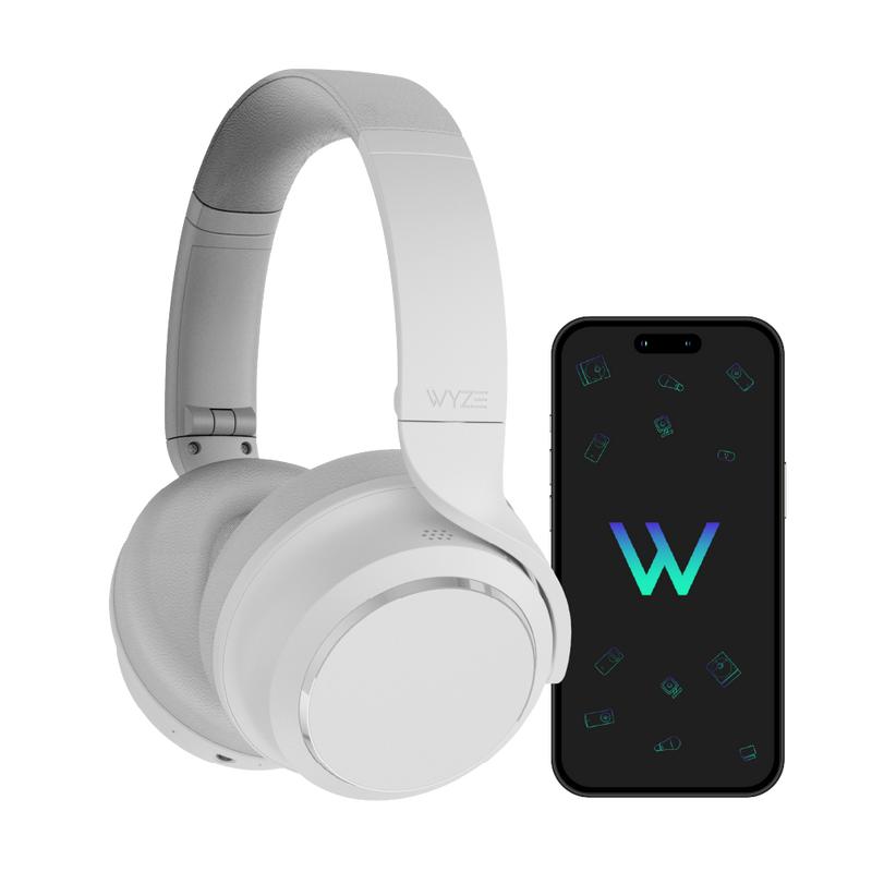 Wyze Headphones — #1 Over-Ear Headphones on TikTok, Active Noise Cancellation Bluetooth Audio Earphones, Lightweight, Aux Cord, Rich Bass, Android iOS