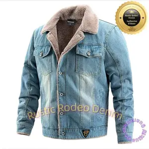 Mens Fleece Lined Denim Jacket Coats Menswear