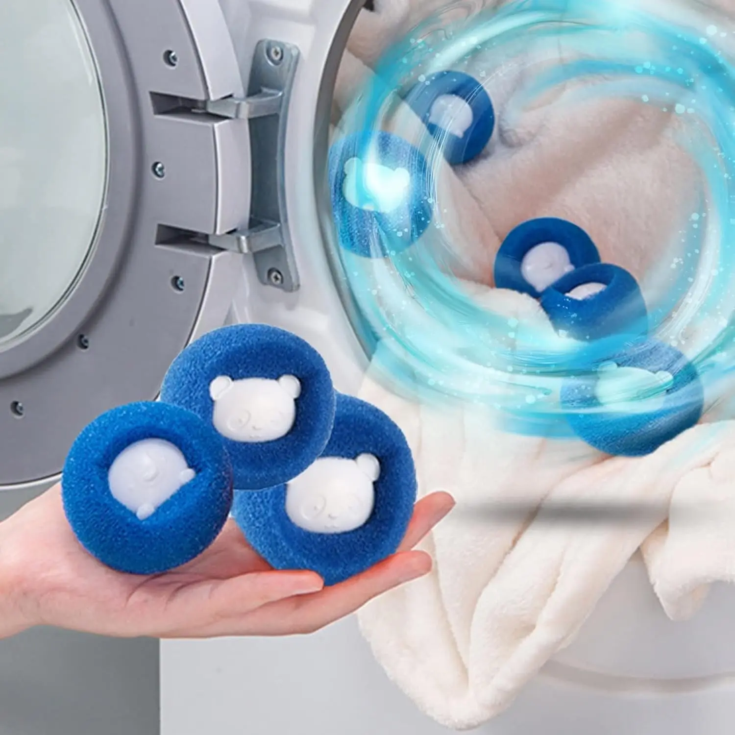 Reusable Dryer Balls with Hair Removal for Washing Machine Reduces Wrinkles and Drying Time Eco-Friendly Laundry Balls Orange Cleaning 8PCS Clothes Anti-Winding Adsorption Cleaning small ltems product